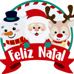 Papai noel + Rena + Boneco de neve