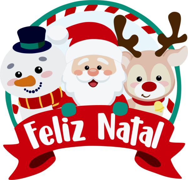 Papai noel + Rena + Boneco de neve